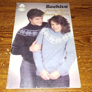 Beehive Family Knits in Double Double Booklet (Beehive Patons #436, 1981)